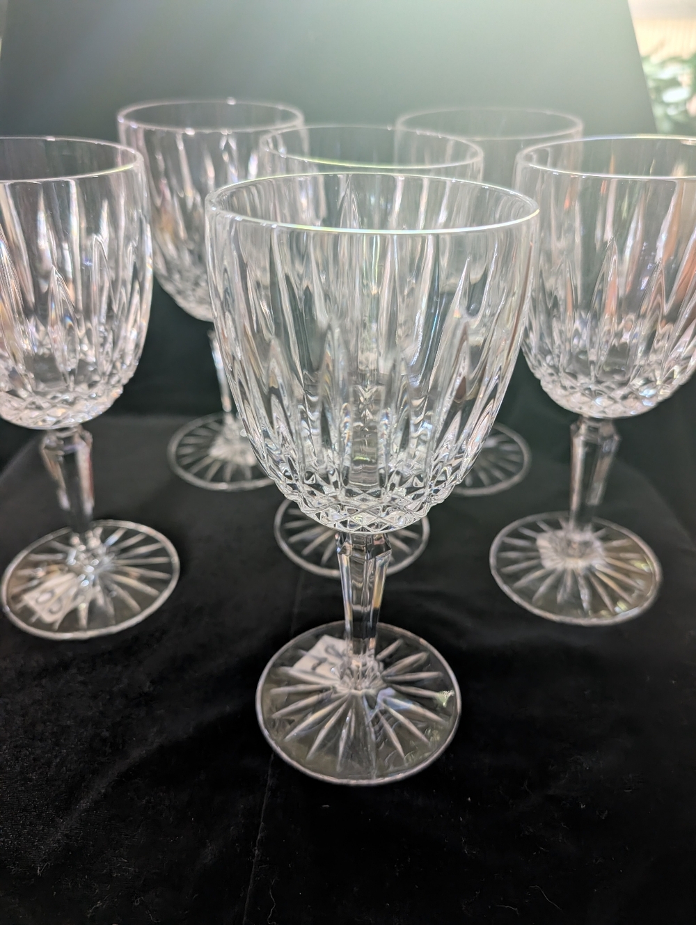 Waterford Crystal Clear Cut Wine Glasses (Set of 6)
